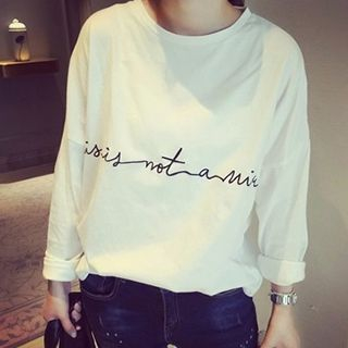 Supernini Long-Sleeve Lettering T-Shirt