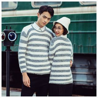 Simpair Striped Couple Sweater