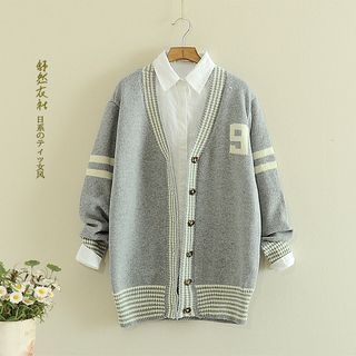 Storyland Striped-Trim Cardigan