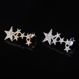 Seirios Rhinestone Star Single Clip-On Earring
