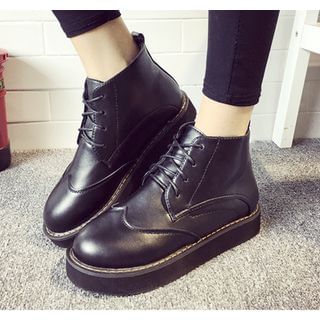 Chryse Lace-Up Platform Ankle Boots