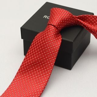 Romguest Dotted Neck Tie (8cm) Red - One Size