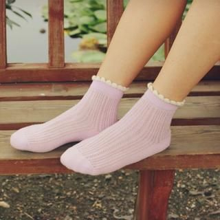 Socka Ruffled-Trim Cotton Socks
