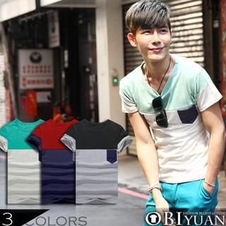 OBI YUAN Color-Block Short Sleeve T-Shirt