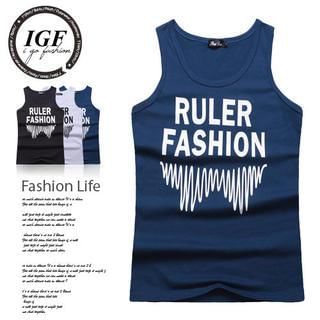 I Go Fashion Message Printed Tank Top