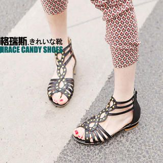 Studded Gladiator Sandals