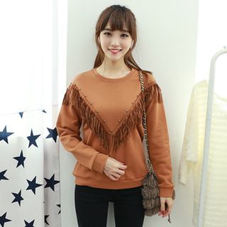 Dodostyle Stud Fringed Pullover