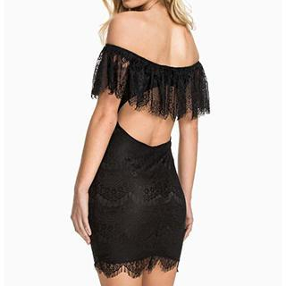 Dream a Dream Off-Shoulder Lace Sheath Dress