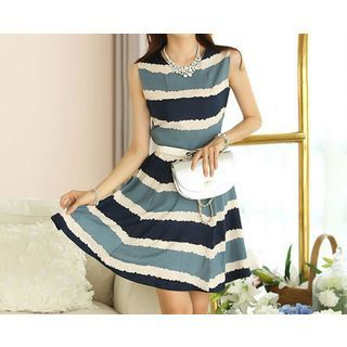 Merald Sleeveless Striped Dress