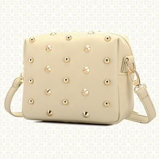 BeiBaoBao Faux-Leather Studded Cross Bag
