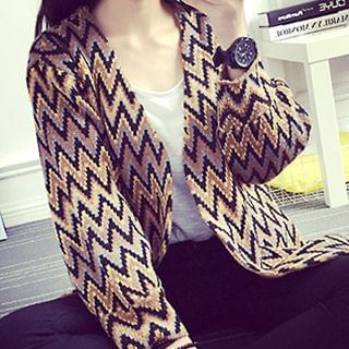 Fashion Street Zigzag Long Jacket