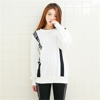 GLAM12 Contrasted Lettring T-Shirt