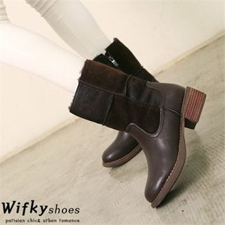 Wifky Faux-Shearling Mid-Calf Boots