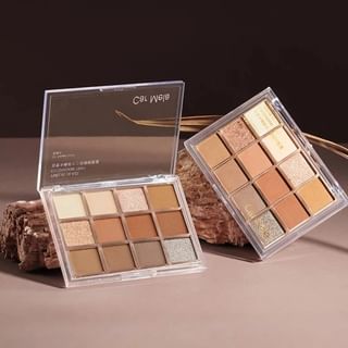Car Mela - Twelve Glaze Glitter Eyeshadow Palette 03# Desert - 12G