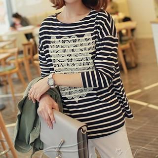 Lina Long Sleeves Striped Pullover