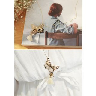 MyFiona Tasseled Butterfly Necklace