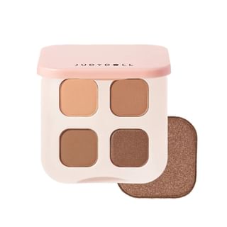 Judydoll - Silky 4-Color Eyeshadow Palette - 4 Types #03 Oat Brown