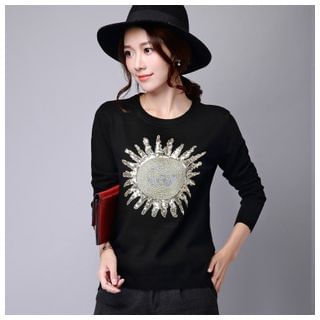 Mistee Sequined Knit Top