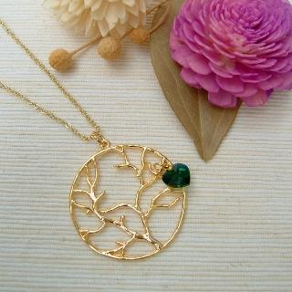 MyLittleThing Golden Tree Circle Necklace Gold - One Size
