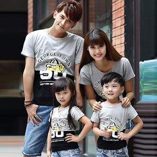 Igsoo Parents and Kids Print T-Shirt