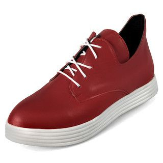 yeswalker Faux Leather Lace-Up Shoes