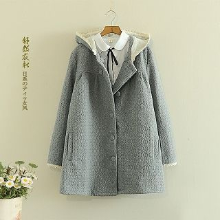 Storyland Lace-Trim Hooded Coat