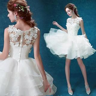 Angel Bridal Sleeveless Lace Party Dress