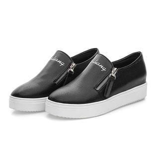 Hannah Lettering Platform Slip-Ons