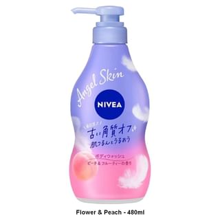 Nivea Japan - Angel Skin Body Wash Flower & Peach - 480Ml