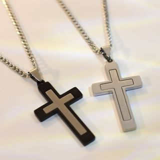 Cross Pendant Stainless Steel Necklace