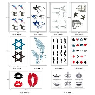 Patty Shop Waterproof Temporary Tattoo 10 sheets