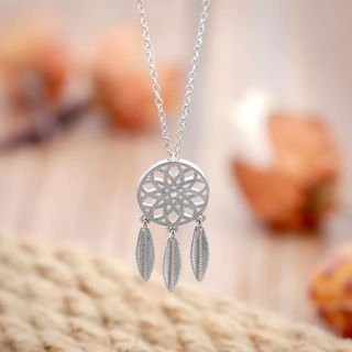 LoveGem Sterling Silver Dreamcatcher Necklace