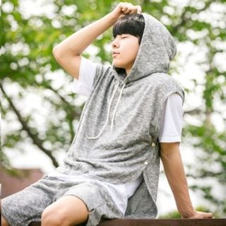 ABOKI Hooded Sleeveless Pullover