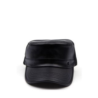 Ohkkage Faux-Leather Military Cap
