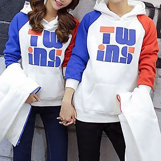 Fashion Street Lettering Couple Matching Pullover