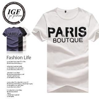 I Go Fashion Message Printed T-Shirt