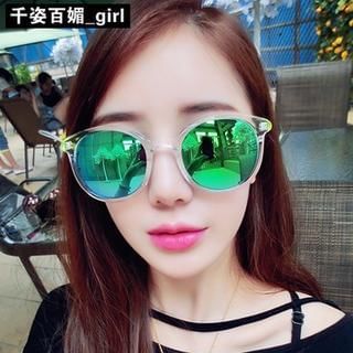 MOL Girl Oversize Mirrored Round Sunglasses