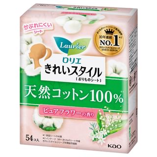 Kao - Laurier Kirei Style 100% Natural Cotton 54 Pcs