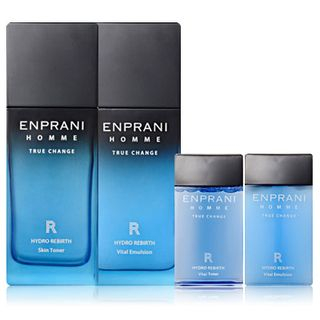 ENPRANI Homme Hydro Rebirth Set: Skin Toner 125ml + Vital Emulsion 125ml + Skin Toner 40ml + Emulsion 40ml 4pcs