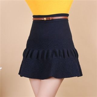 11.STREET High-waist Ruffle Skirt