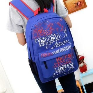 Bag Hub Logo Print Canvas Backpack