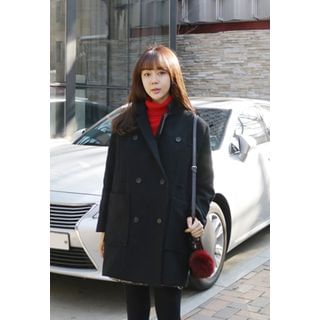 BBORAM Double-Breasted Wool Blend Coat