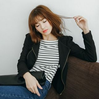 Tokyo Fashion Zip Accent Jacket