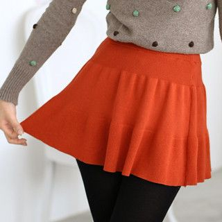 59 Seconds Knit Skirt Orange - One Size