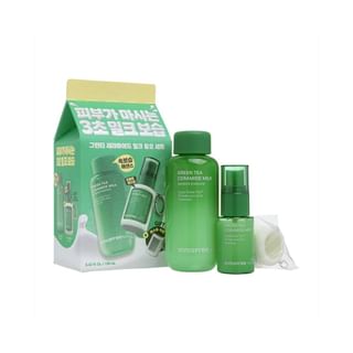 innisfree - Green Tea Ceramide Milk Duo Set 3 pcs