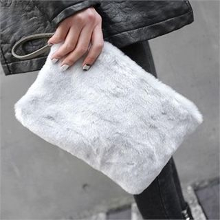 LIPHOP Faux-Fur Wristlet Clutch