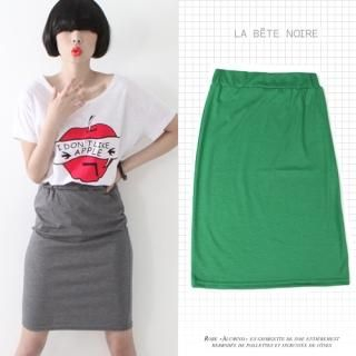 Elasticized-Waist Skirt