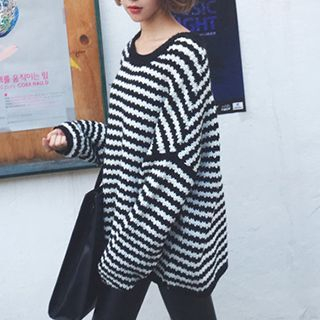Eva Fashion Stripe Chunky Sweater
