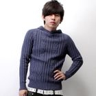 Cable-Knit Hooded Sweater