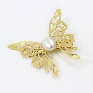 Seirios Beaded Butterfly Hair Clip